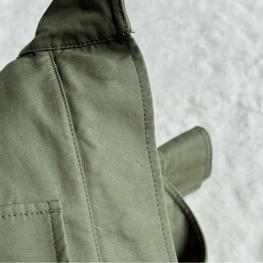 Everlane The Modern Utility Long Sleeve Zip Green Jacket S - Picture 13 of 14